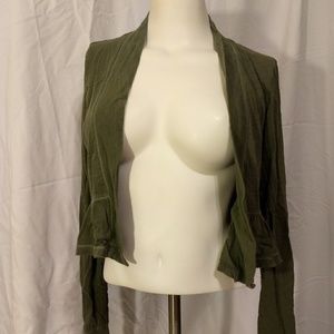 Forest green open cardigan